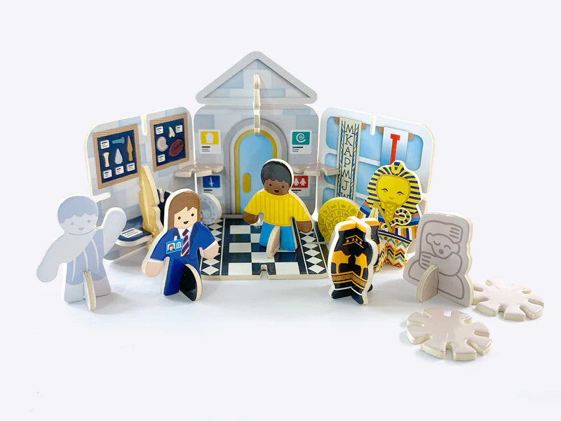 Set Chwarae Mini Pop-out yr Amgueddfa