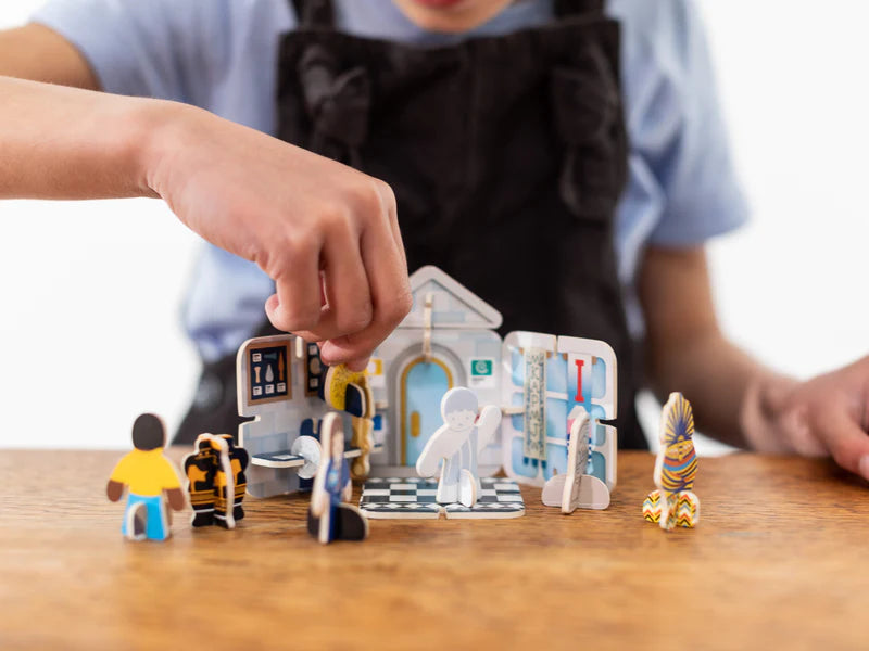 Set Chwarae Mini Pop-out yr Amgueddfa