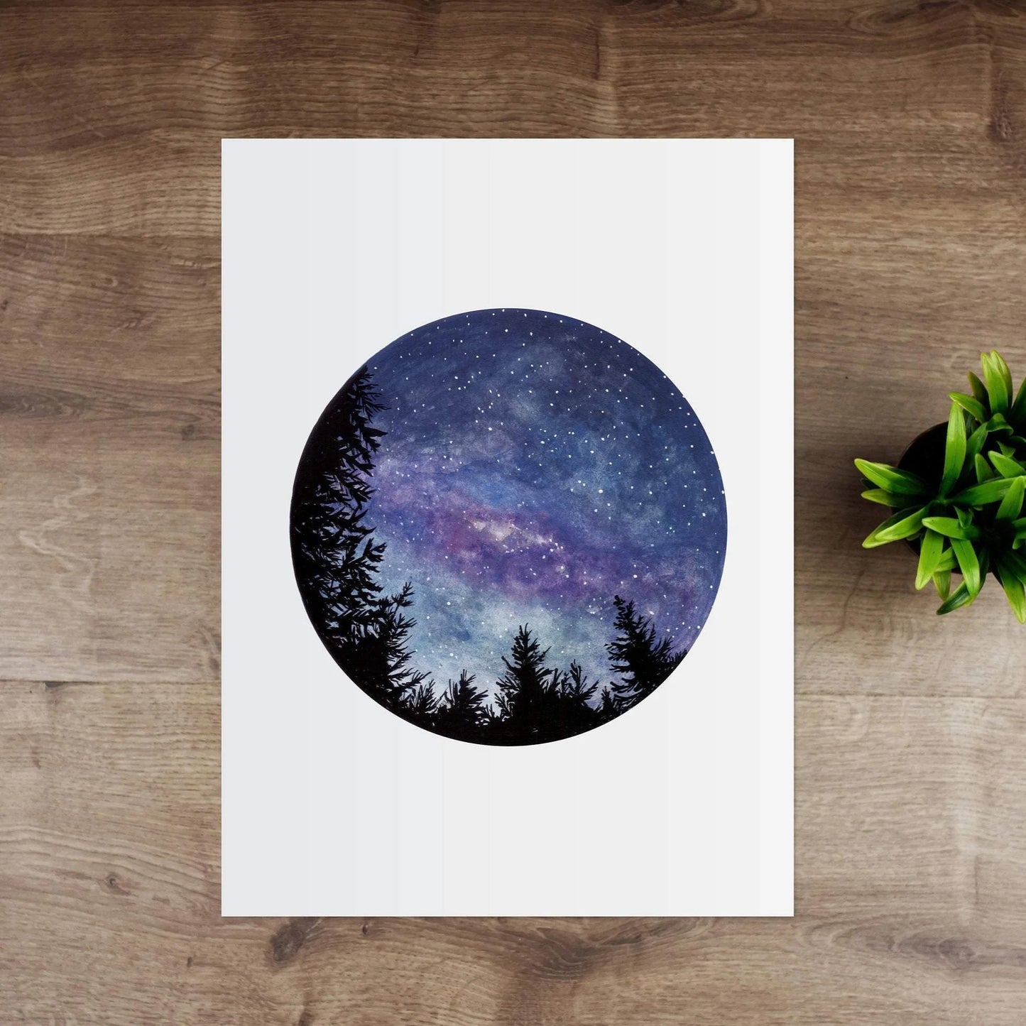 Print Celf Sky Serennog Seland Newydd