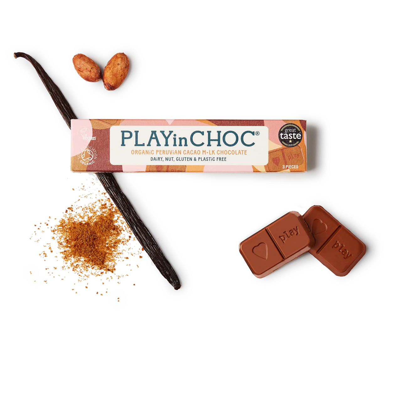 PLAYin CHOC M*lk Chocolate - 3 pieces