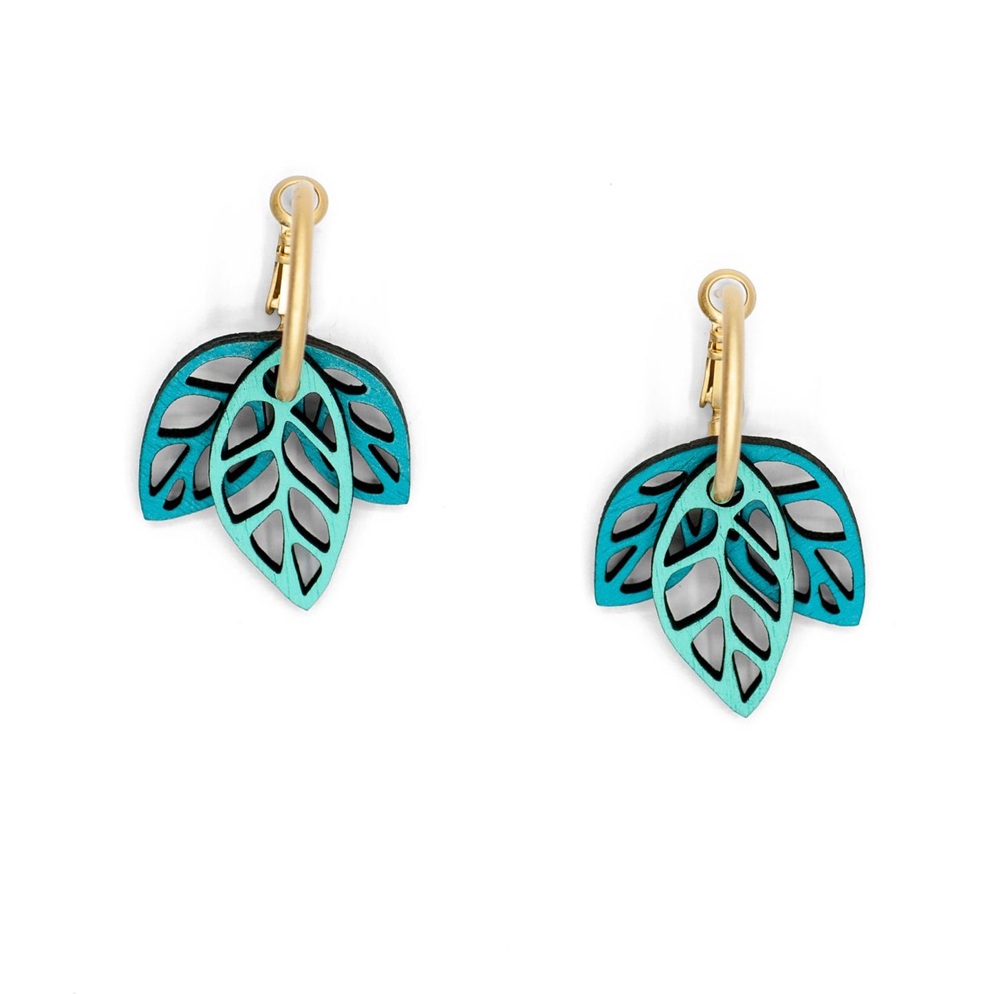 Rustling Green Hoop Earrings