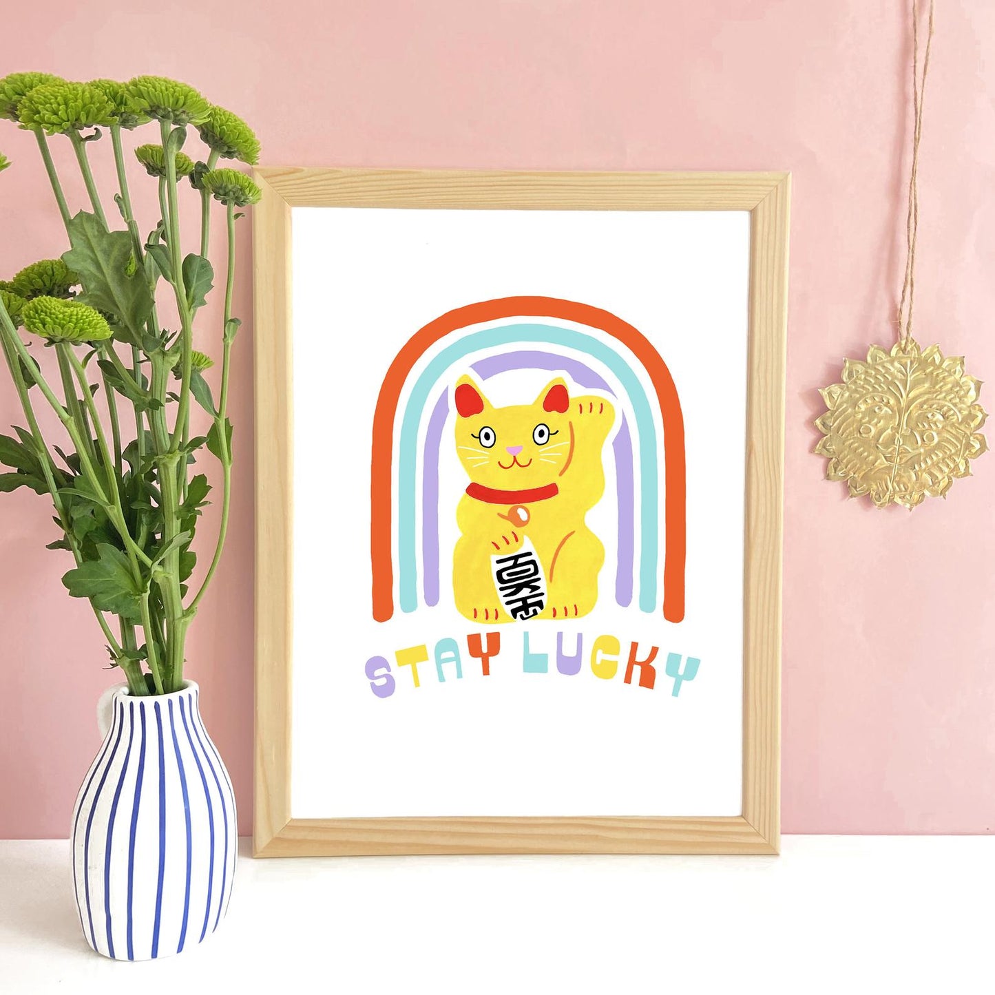 Aros Lucky Cat Print - A4