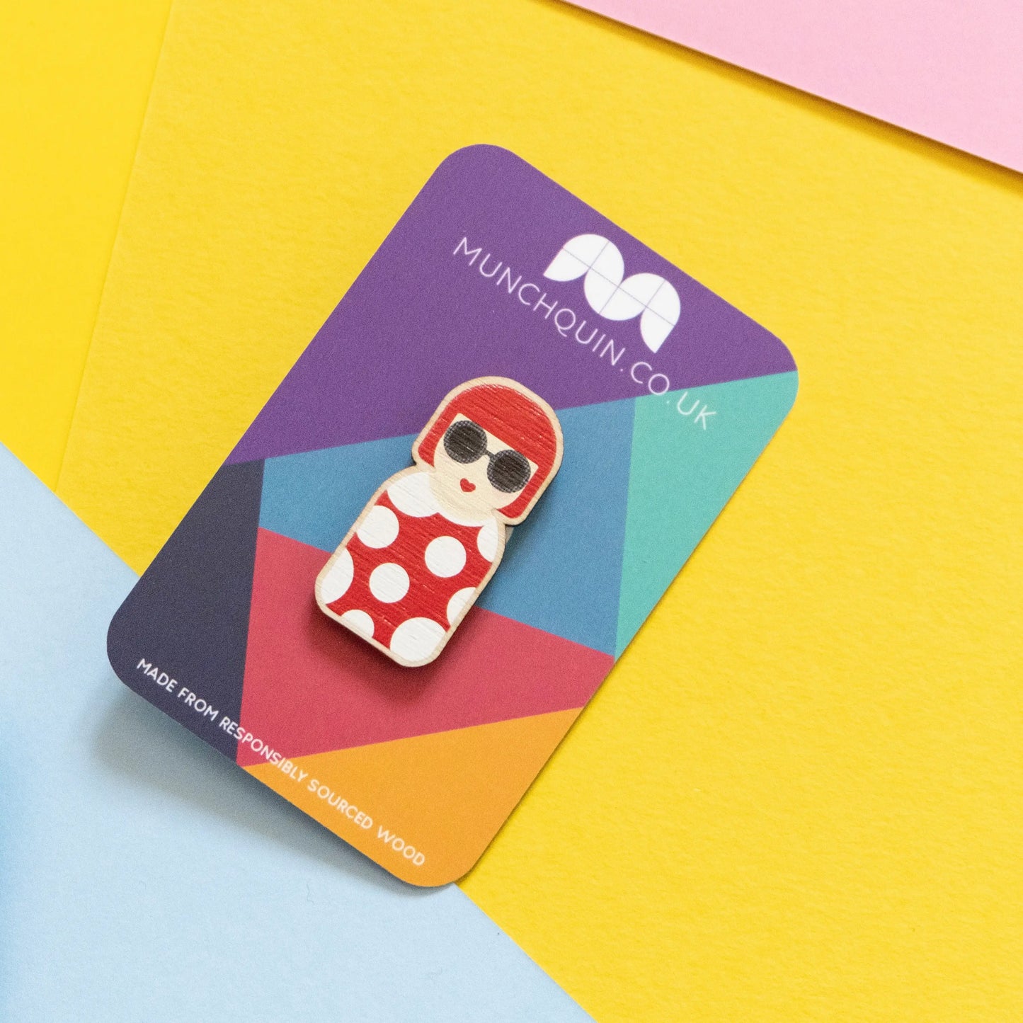 Yayoi Kusama Wooden Pin