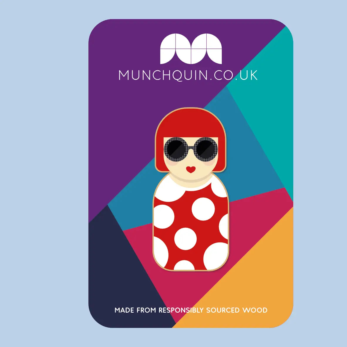 Yayoi Kusama Wooden Pin