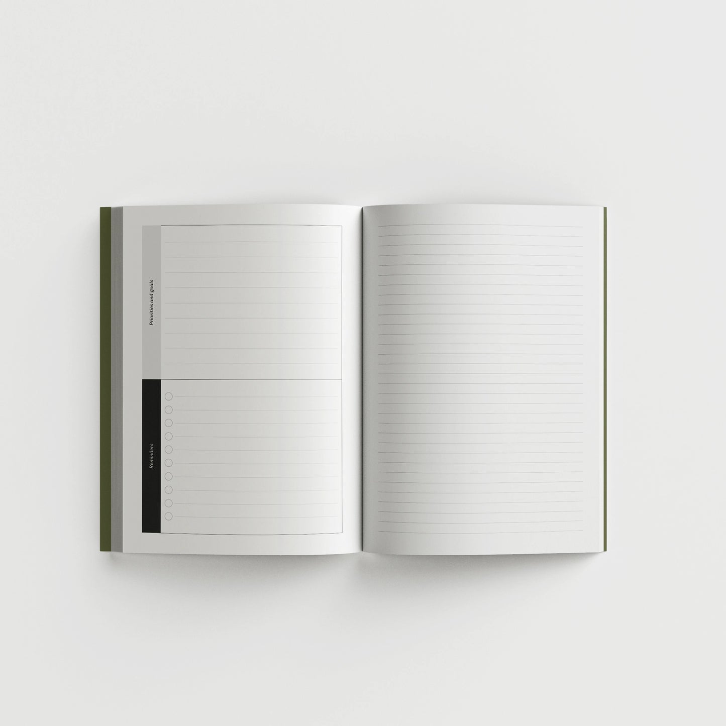 Priorities and goals spread from a 2026 diary / planner.