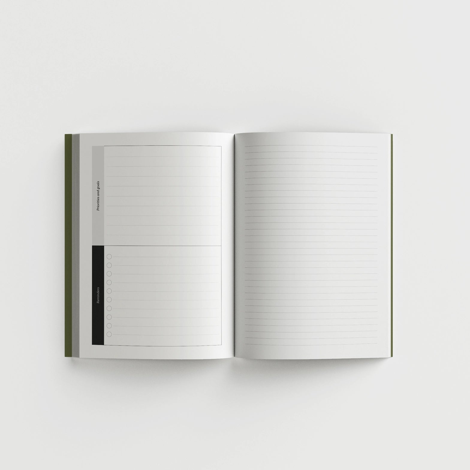 Priorities and goals spread from a 2026 diary / planner.