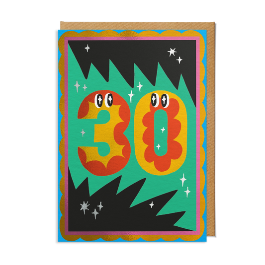 Hot Foil 30th Birthday Card - Loola Loves UK