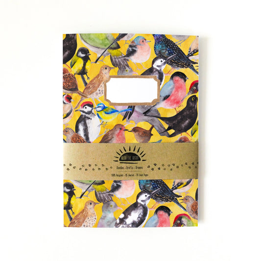 Aves British Garden Birds Print A5 Journal - Lined