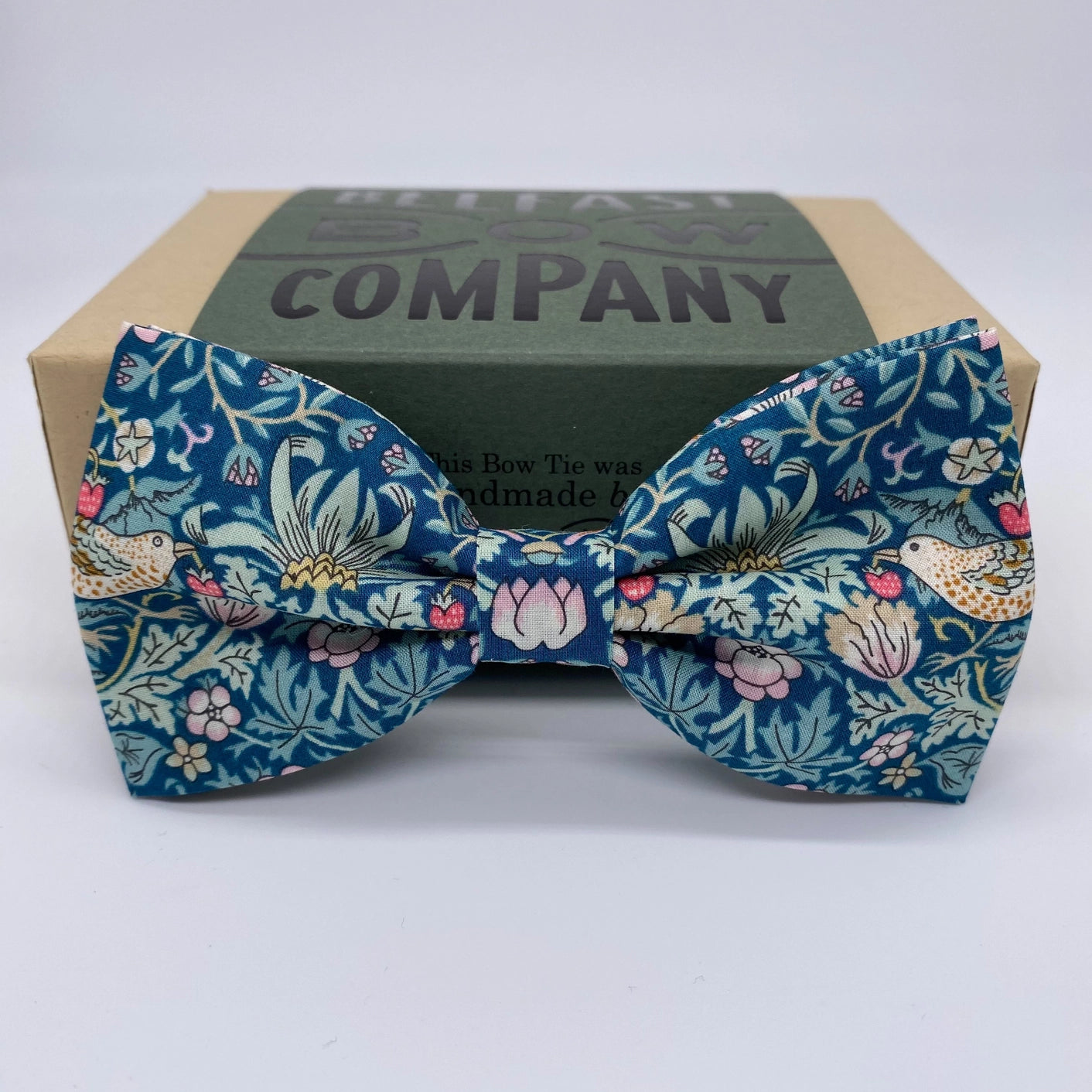 Liberty of London Bow Tie - Green Strawberry Thief