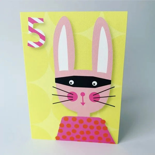 Bunny Bandit Age 5 Card
