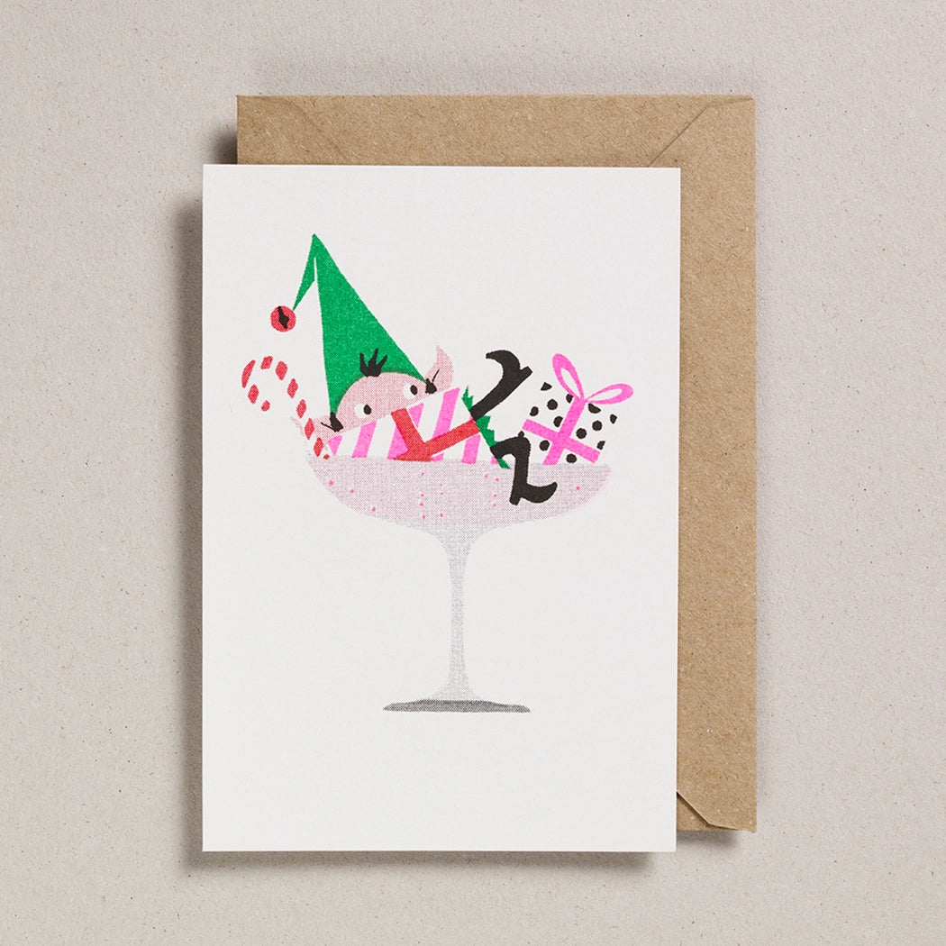 Champagne Elf Card