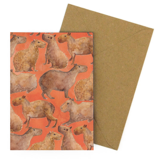 Chill of Capybaras Print Card