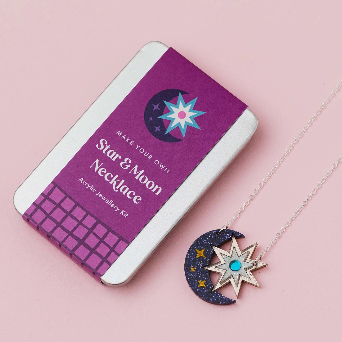 Celestial Moon & Star Necklace Kit - DIY Kit