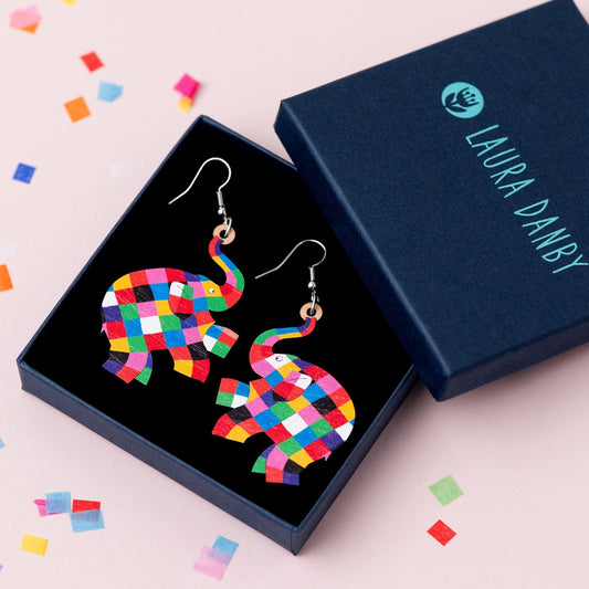 Elmer the Elephant Earrings