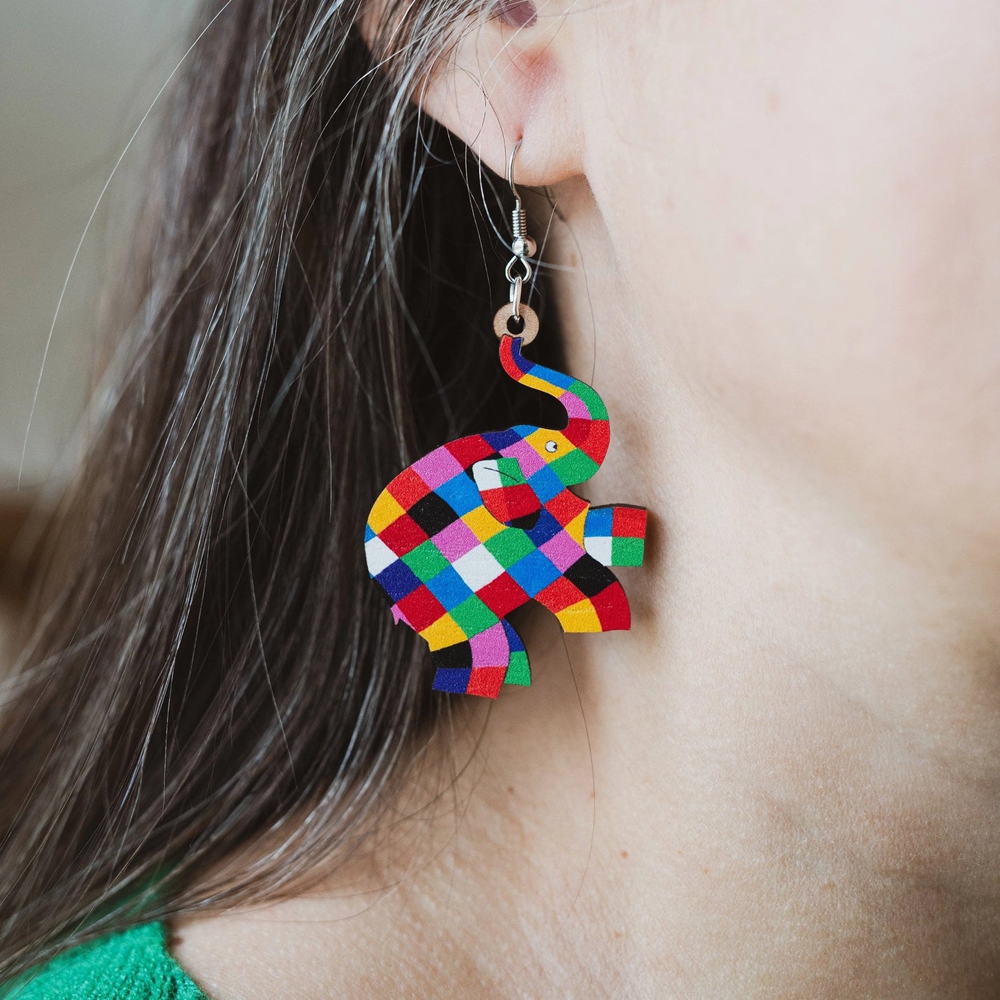 Elmer the Elephant Earrings