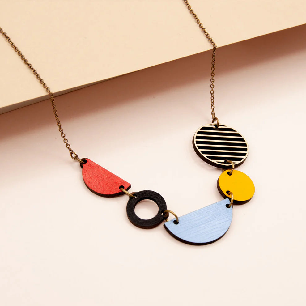 Five Abstract Shapes Necklace