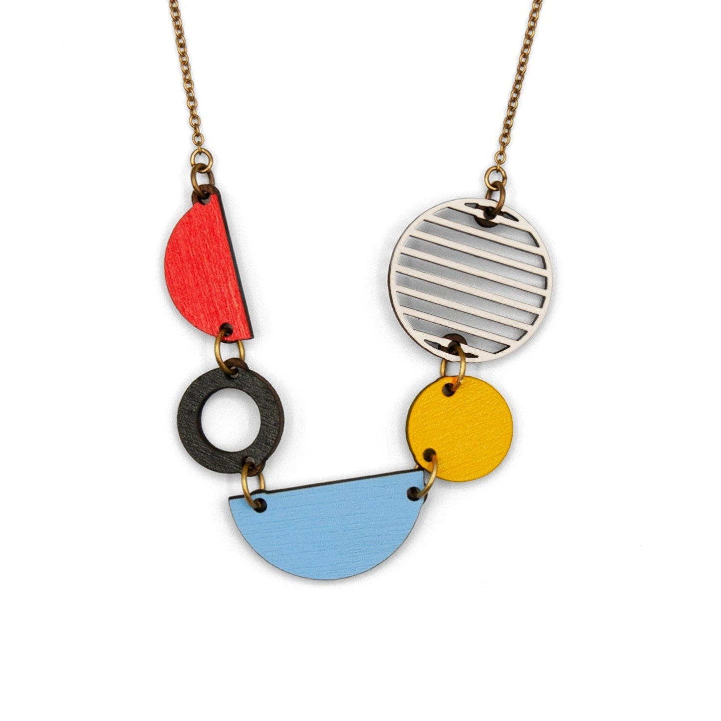 Five Abstract Shapes Necklace