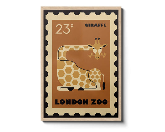 Giraffe Stamp Print