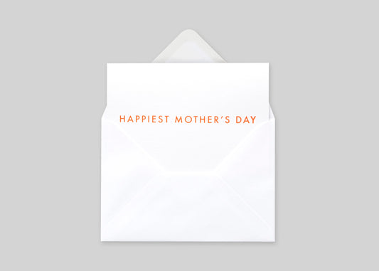 Happiest Mother's Day Neon Print Card