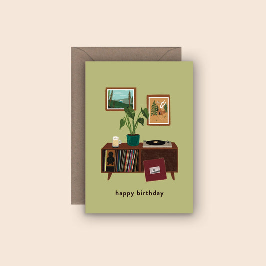 Happy Birthday Records Card