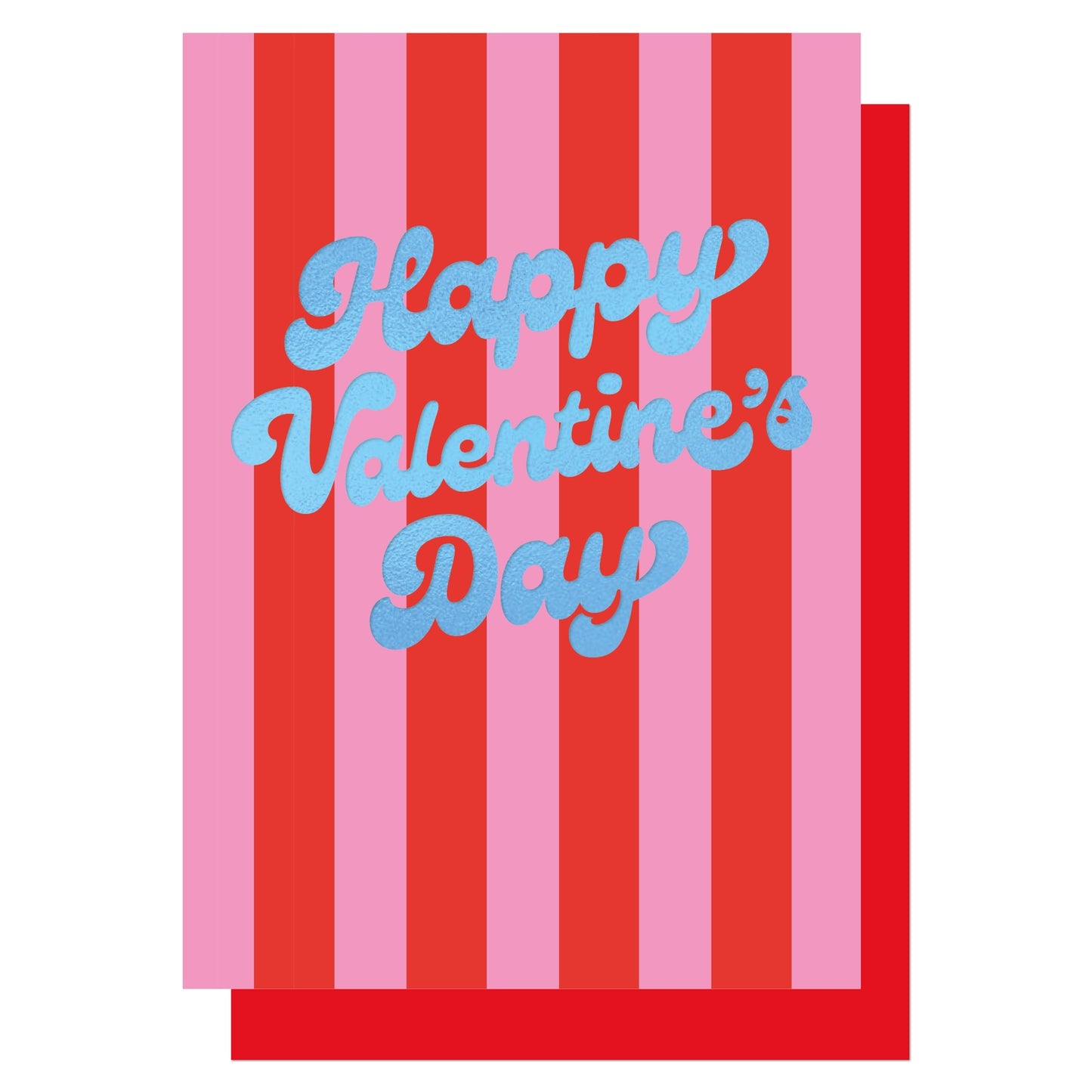 Happy Valentine's Day Stripe Card - Loola Loves UK