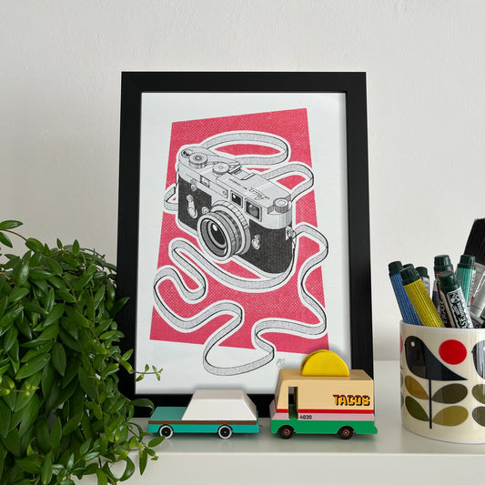 Leica M3 Camera Risograph Print
