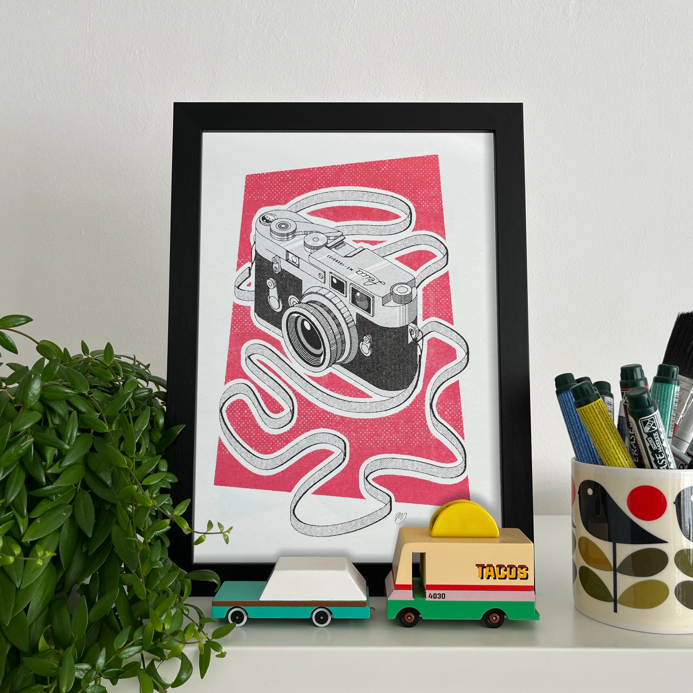 Leica M3 Camera Risograph Print