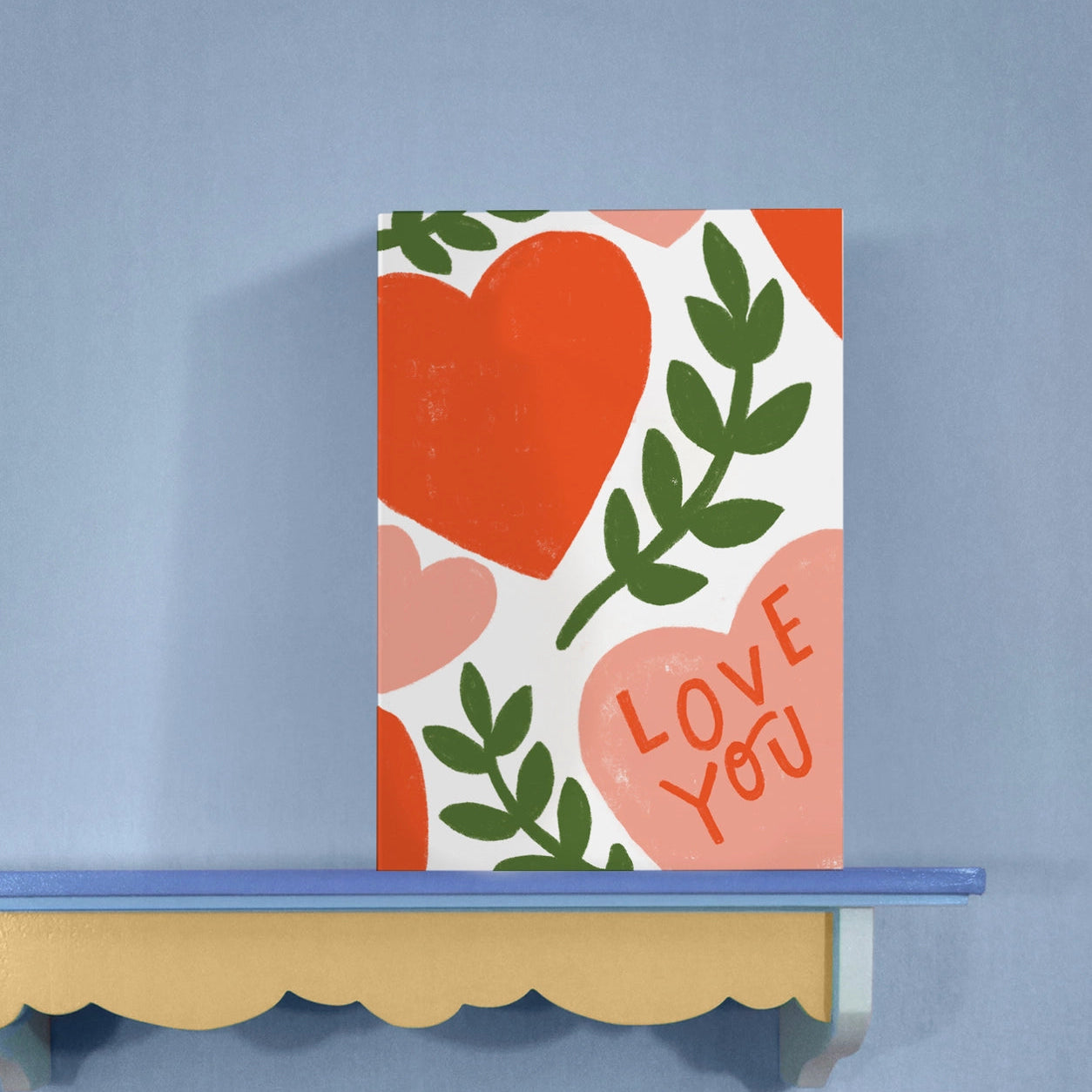 Love You Floral Hearts Card