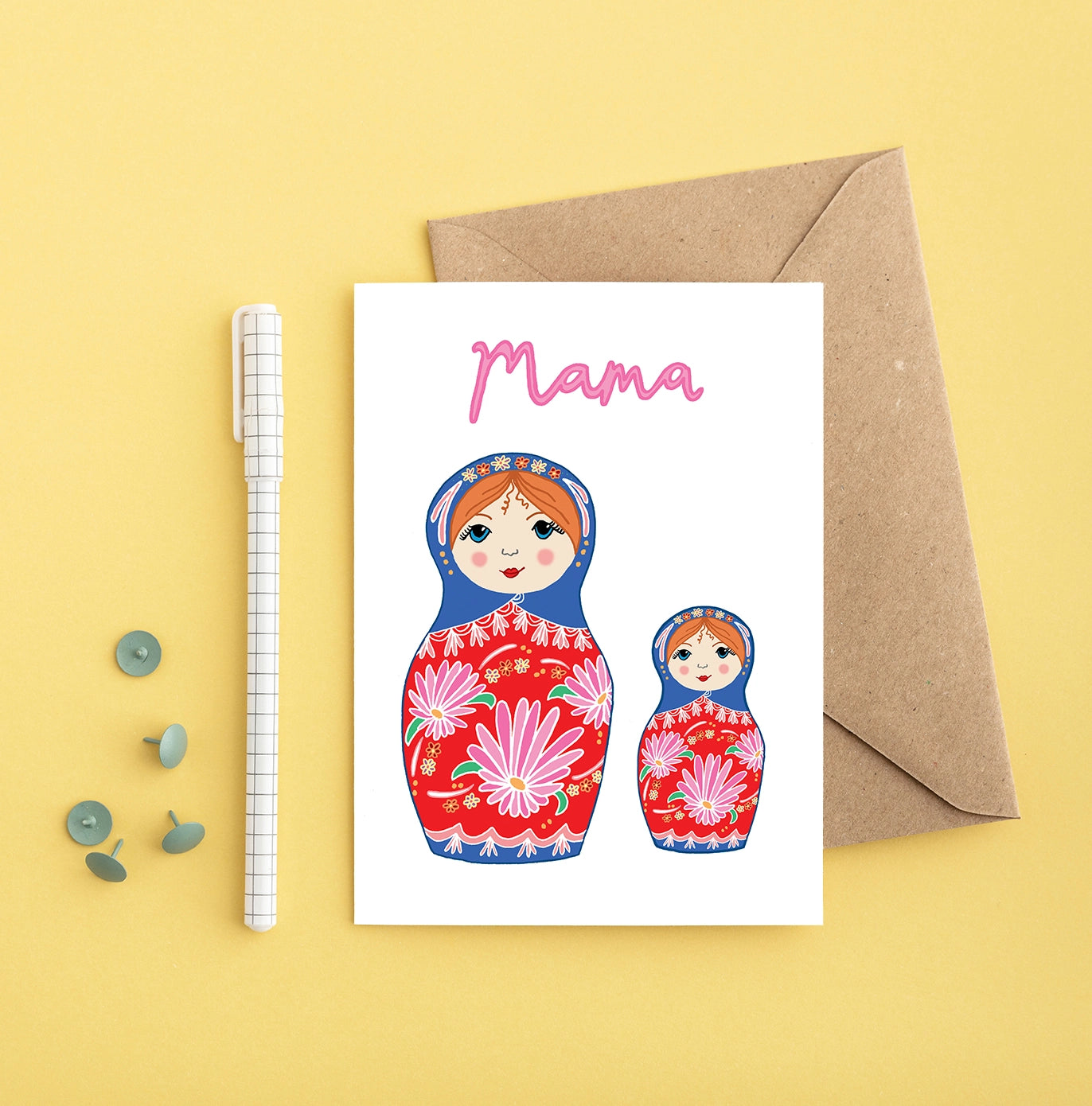 Mama Matryoshka Doll Card