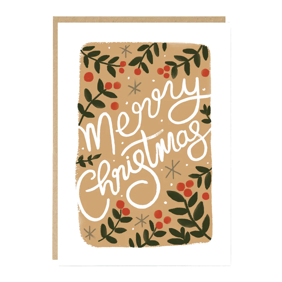 Merry Christmas Berries Card