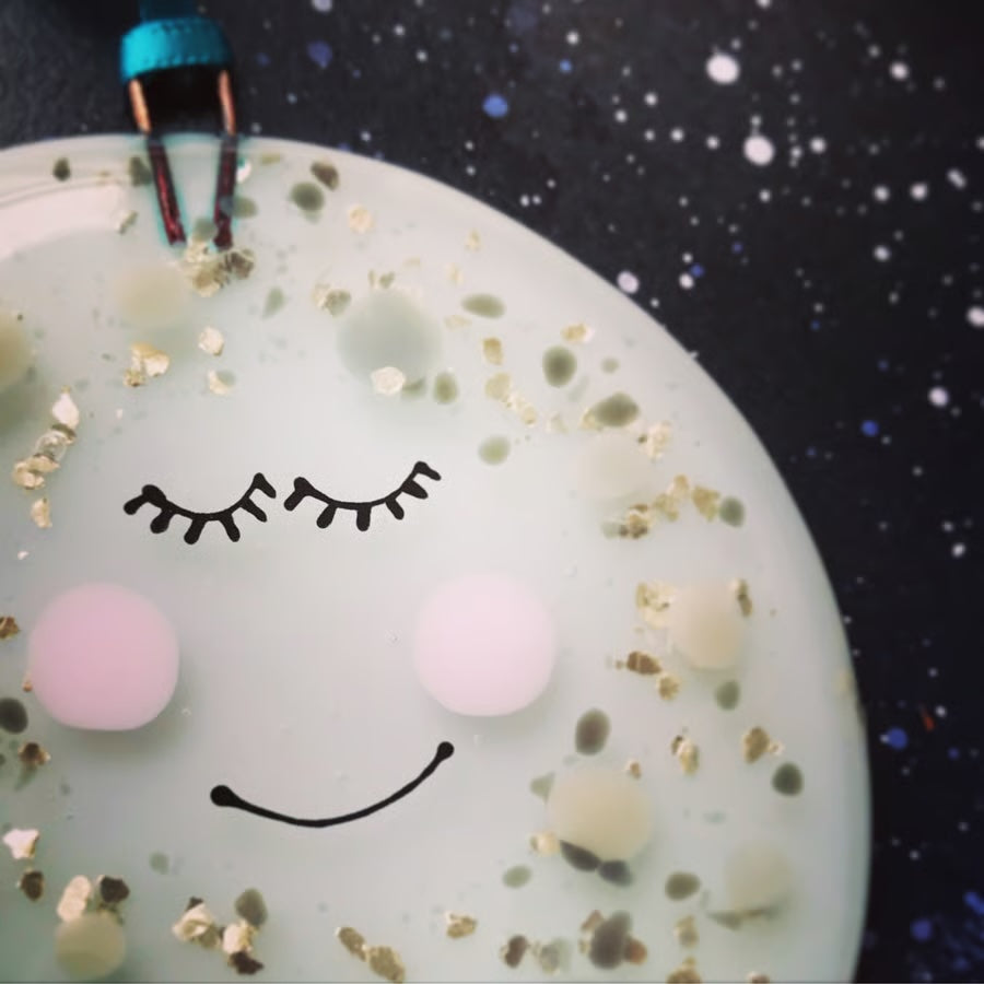 Glass Moon Hanging Decoration - Loola Loves UK