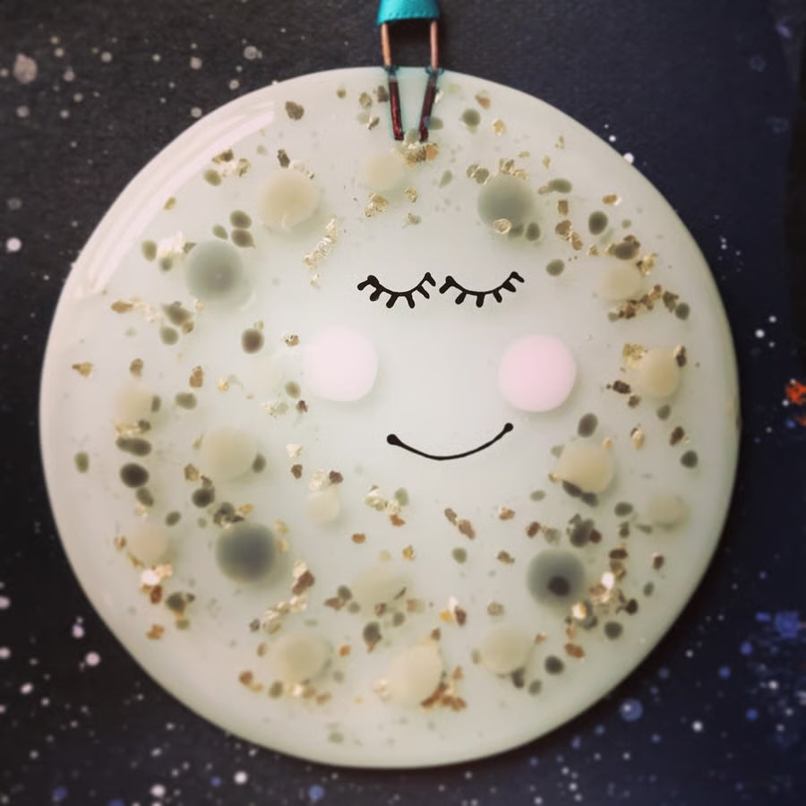 Glass Moon Hanging Decoration - Loola Loves UK