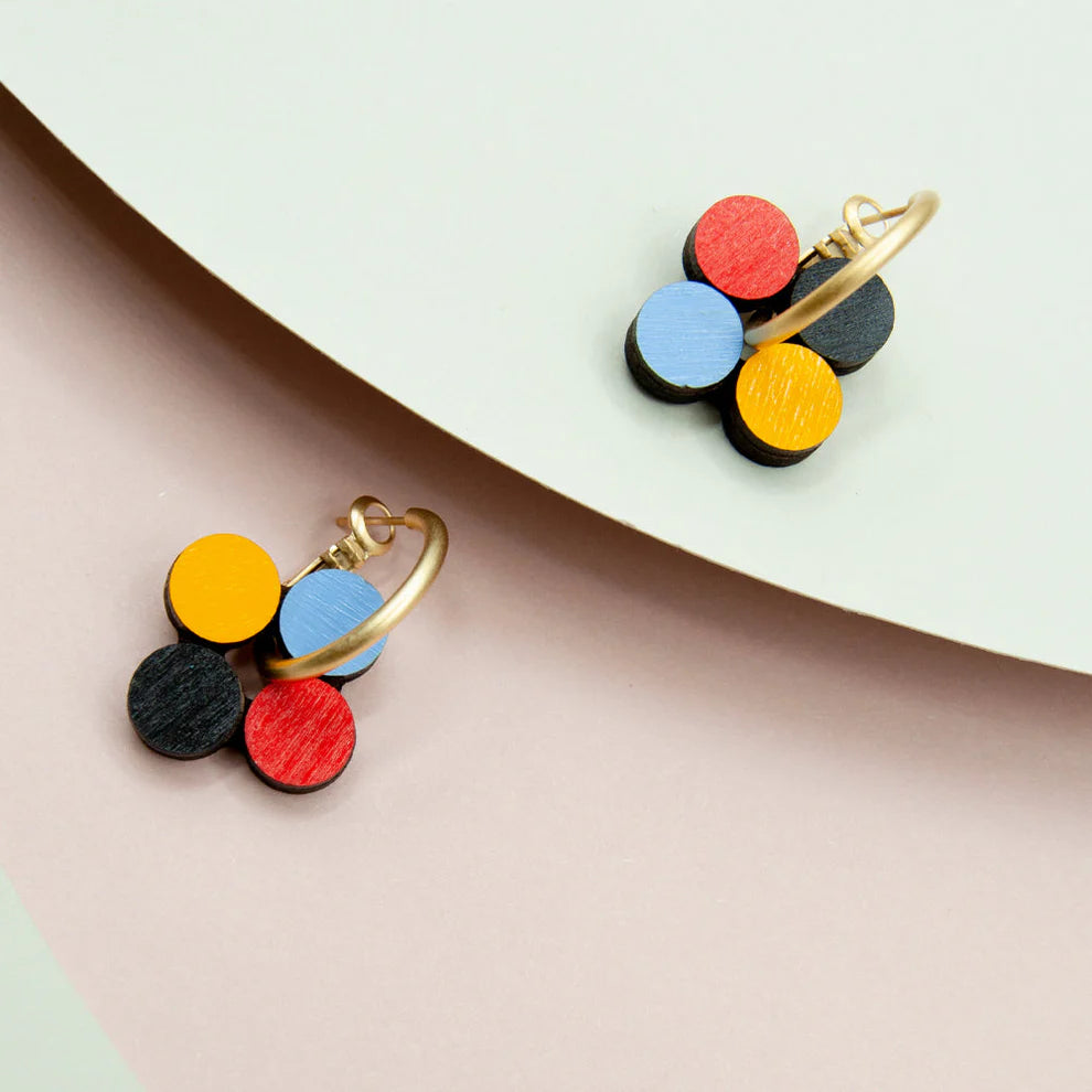 Primary Dots Hoop Earrings