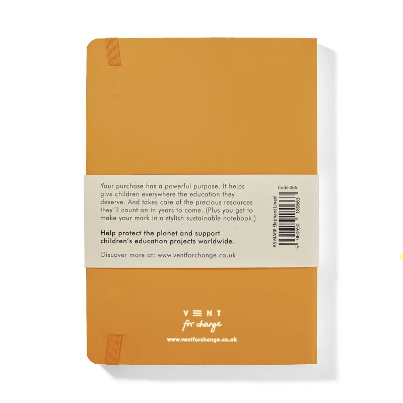 Reverse side of a yellow notebook with text on a white background