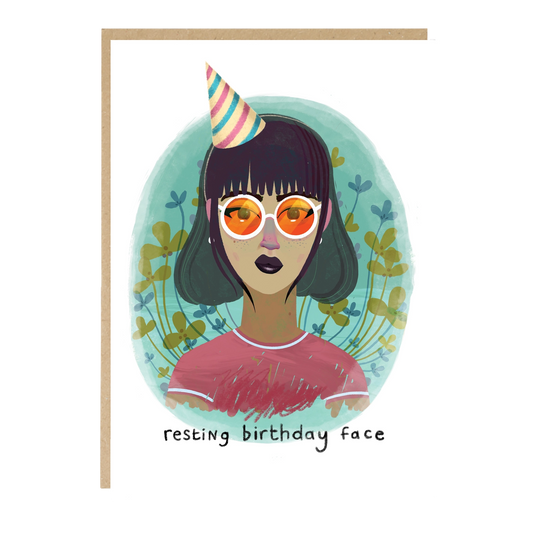 'Resting Birthday Face' Card