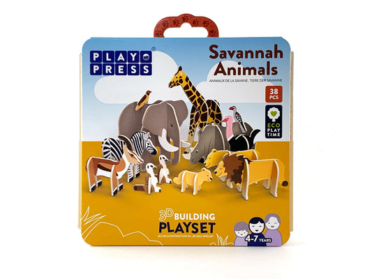 Set Chwarae Pop-out Savannah Animals