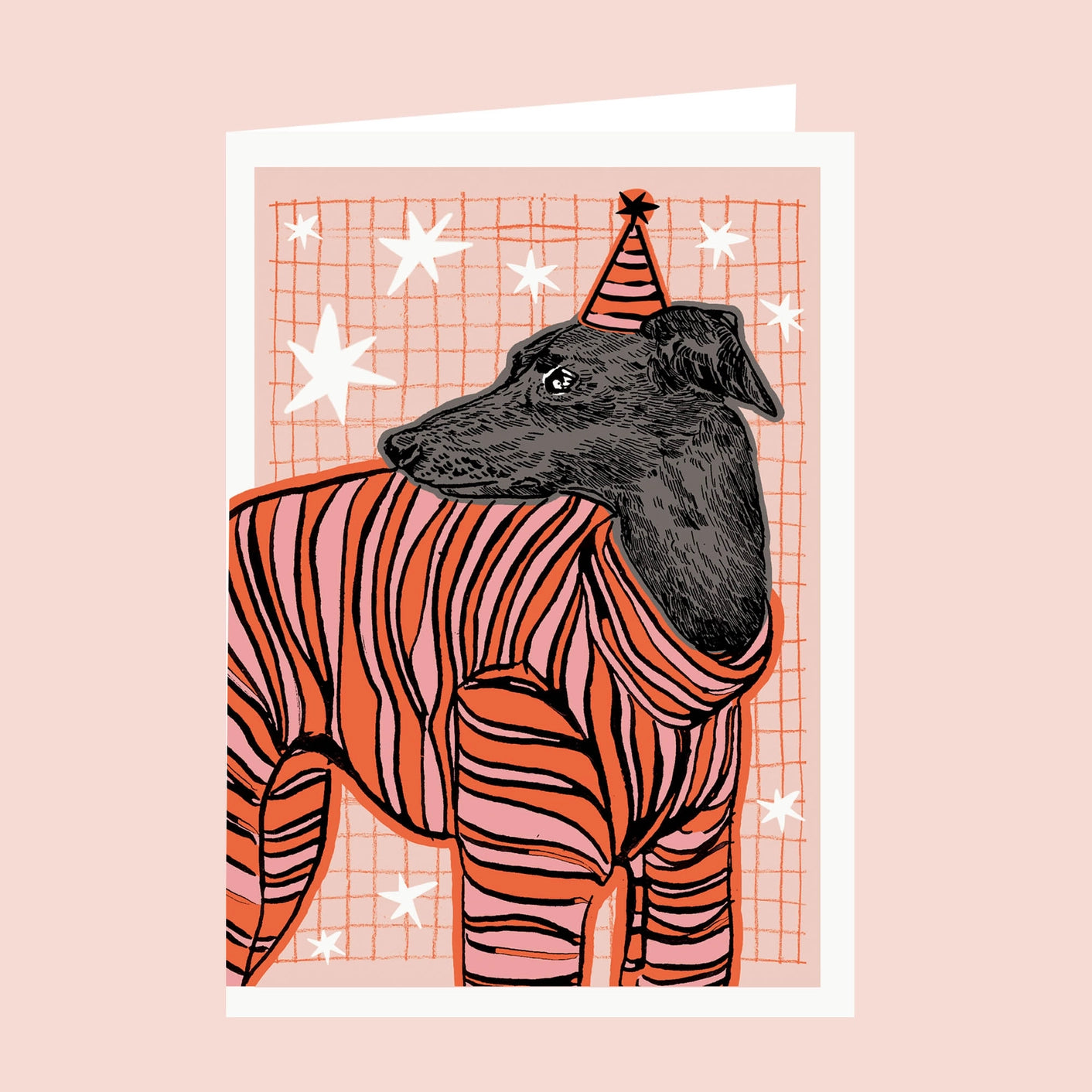 Greyhound Dog Party Card