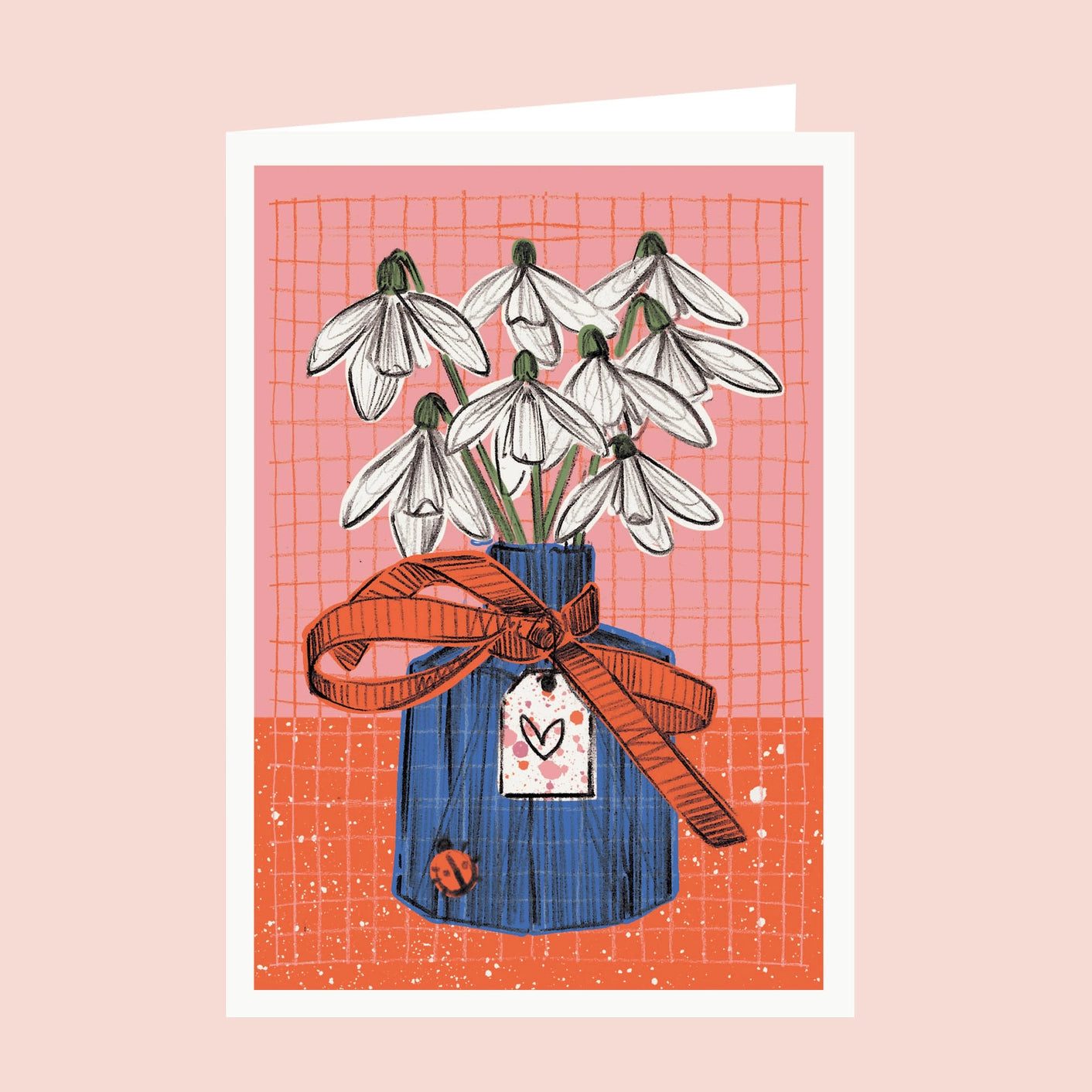 Snowdrop Vase Card