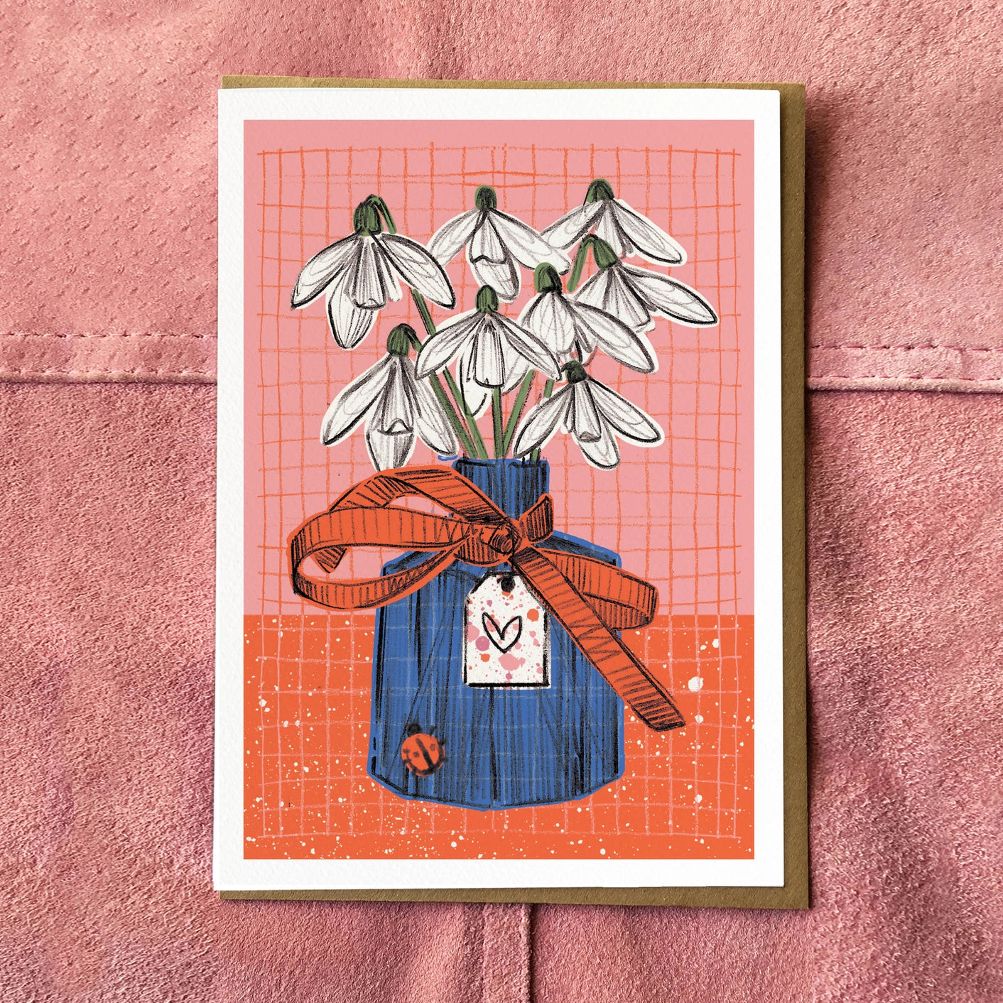 Snowdrop Vase Card