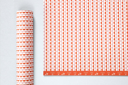 Sophie Pattern Print Gift Wrap - Pink / Orange