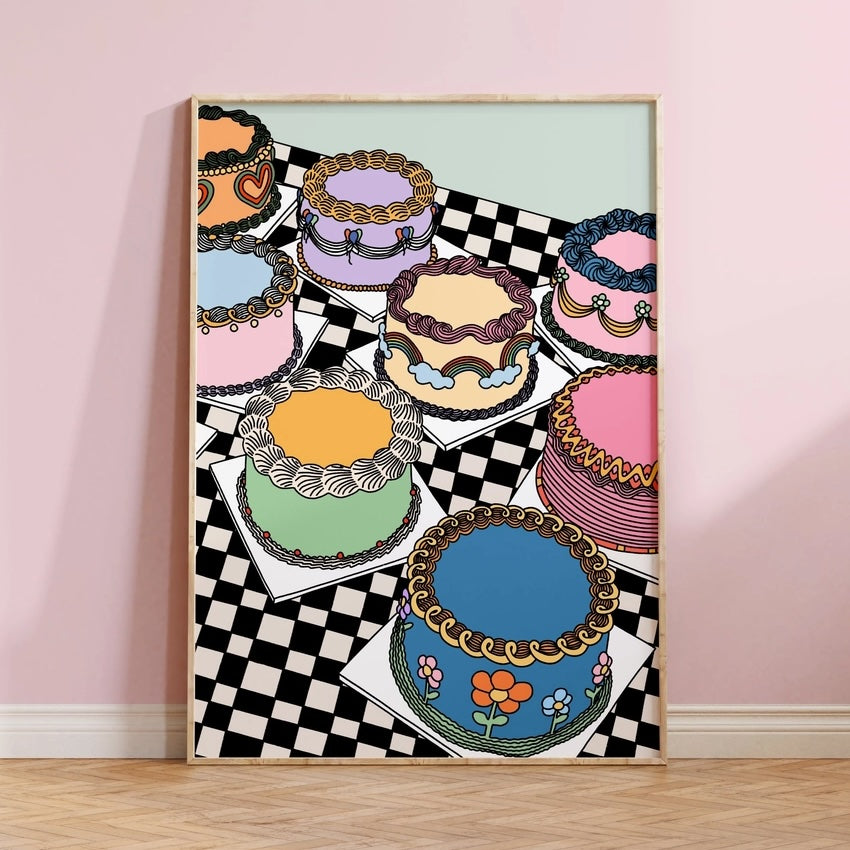Table of Cakes Print