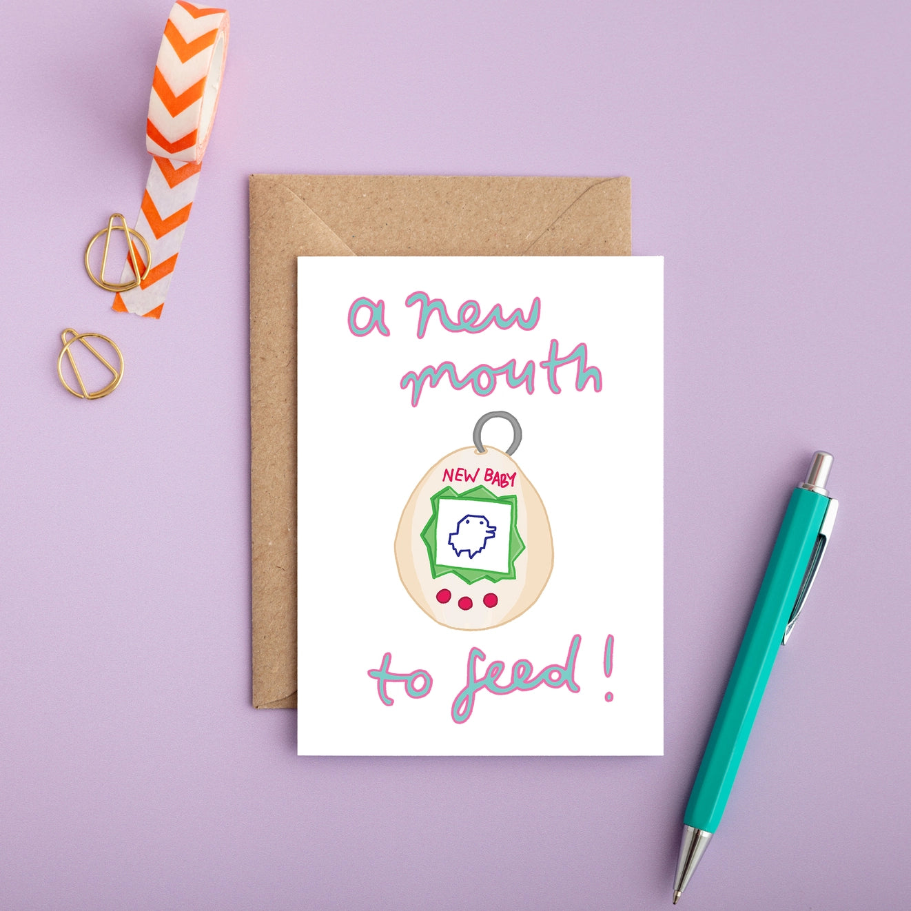 Tamagotchi New Baby Card