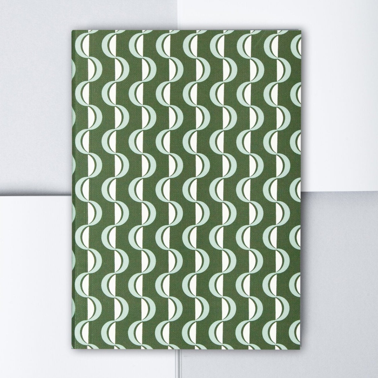 Wave A5 Layflat Notebook - Forest Green / Blue