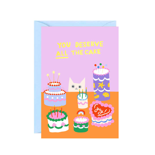 All the Cake Cat Card