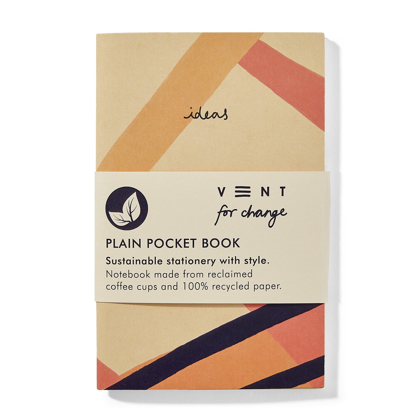 Recycled 'Ideas' Pocket Book (Plain Paper) - Pink