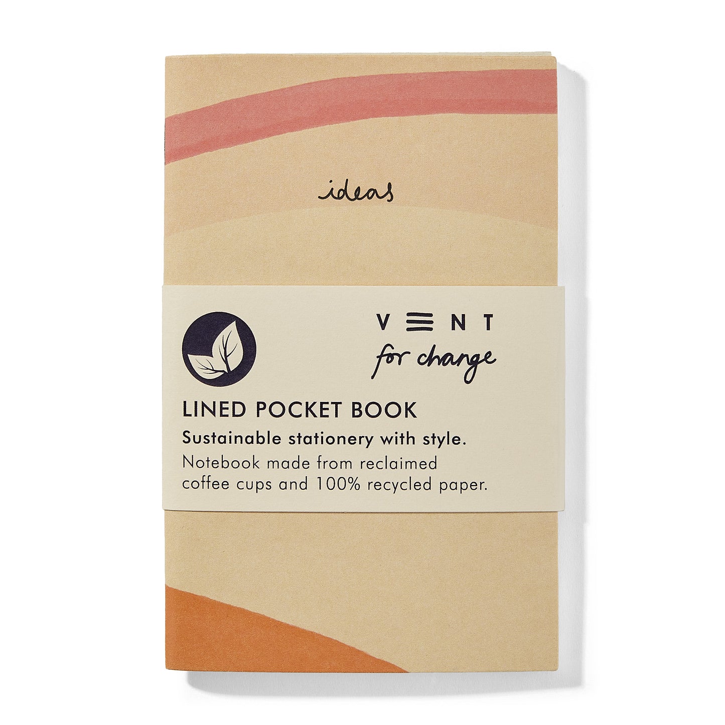Recycled 'Ideas' Pocket Book (Lined Paper) - Cream