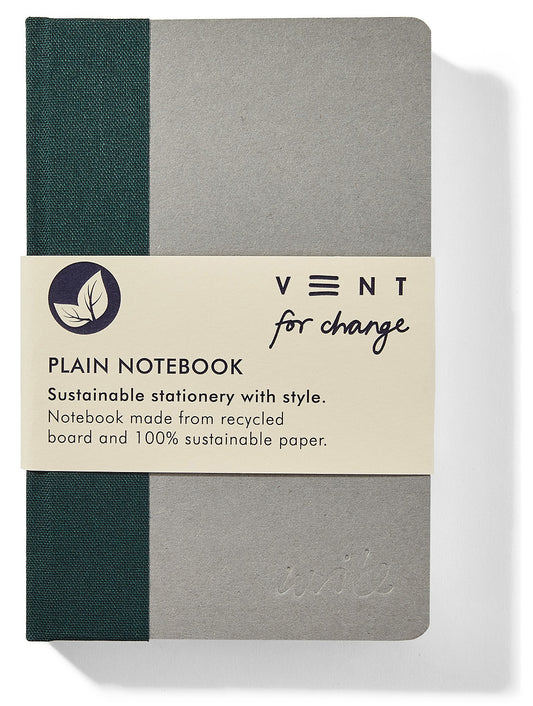 Sustainable 'Write' Notebook A6 (Plain Paper) - Green