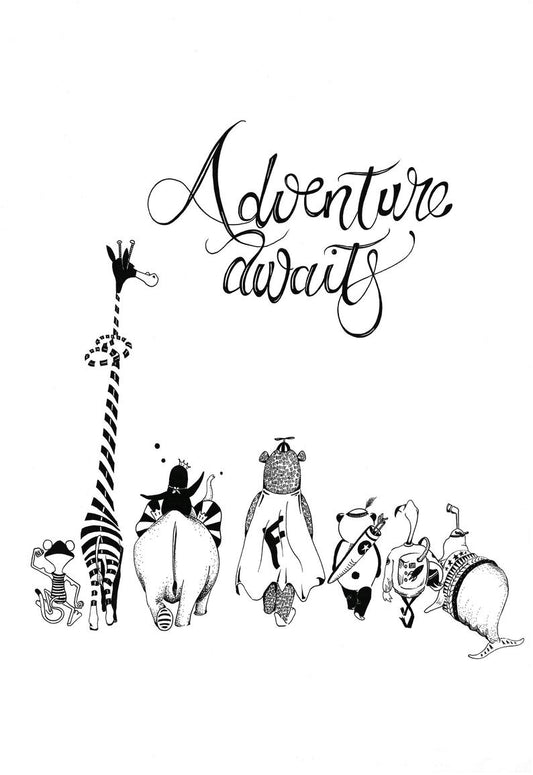 Antur yn Disgwyl Print - A4/A3