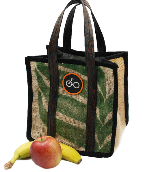 Recycled Inner Tube & Coffee Sack Lunch Bag - Loola Loves UK