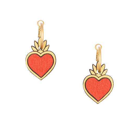 Corazones Hoop Earrings